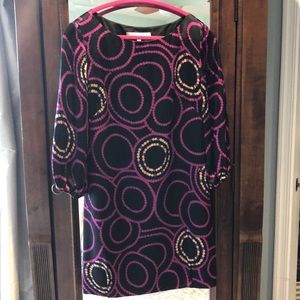 Trina Turk Silk 3/4 sleeve print dress
